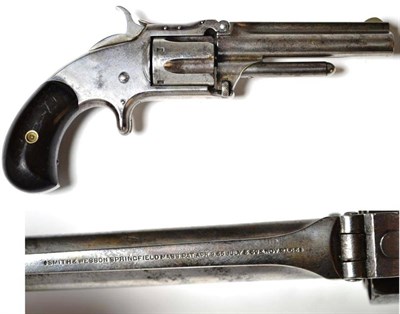 Lot 421 - A Smith & Wesson Model 1 1/2 .32 Calibre Rimfire Five Shot Revolver, Second Issue, the 9cm...