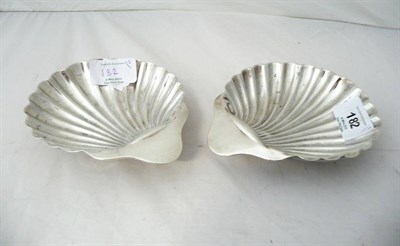 Lot 182 - A Pair of Late Victorian Butter Shells, Mappin Bros, Sheffield 1896, on three sphere feet,...