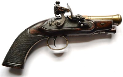 Lot 446 - An Early 19th Century Flintlock Blunderbuss Pistol by Brander & Potts, London, the 10cm bronze...