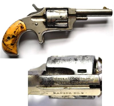 Lot 453 - A Hopkins & Allen Ranger No.2 `Suicide Special' .32 Calibre Rimfire Five Shot Revolver, nickel...