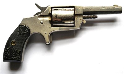 Lot 454 - A Kittemaug No.3 1/2 .32 Calibre Rimfire Five Shot Revolver, nickel plated, the 7cm octagonal...