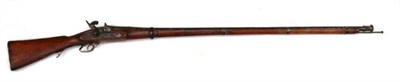 Lot 467 - A 19th Century Indian Percussion Musket, the 111cm steel barrel flared at the muzzle, with V...