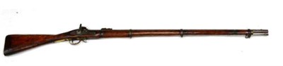 Lot 473 - A Victorian Tower Three Band Percussion Musket, the 99cm steel barrel with Ordnance markings,...