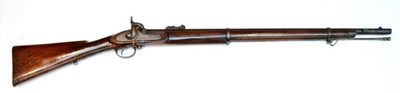 Lot 474 - A Victorian Enfield Volunteer Two Band Percussion Short Rifle, the 79.5cm steel barrel with...