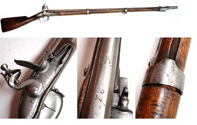 Lot 478 - An Early/Mid 18th century Swiss Canton Flintlock Musket, the 100cm steel barrel octagonal at...