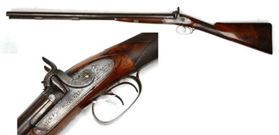 Lot 485 - A 19th Century 12 Bore Double Barrel Percussion Sporting Gun by William Allen, the 70cm browned...