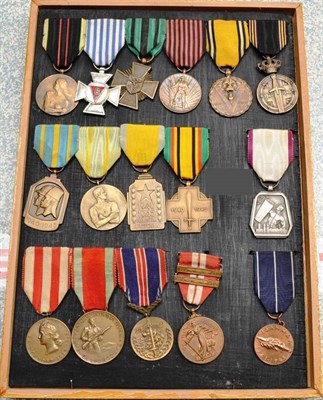 Lot 16 - A Collection of Sixteen Second World War Allied Forces Medals, mainly Belgian, including Medal...