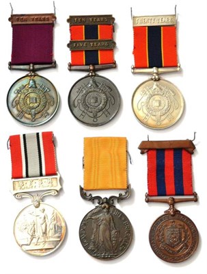 Lot 25 - A National Fire Brigades Union Medal, in bronze, with TEN YEARS clasp, to ENGINEER J W GREEN...