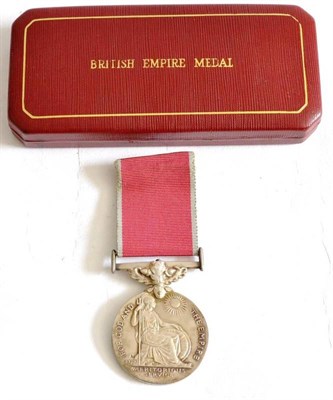 Lot 27 - A British Empire Medal, Civil (Elizabeth II), awarded to CYRIL ERNEST COOTE, in case of issue