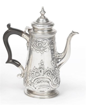 Lot 192 - A Late Victorian Half Size Coffee Pot in George II style, Charles Stuart Harris, London 1900,...