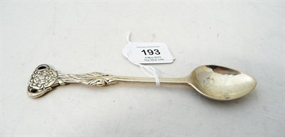 Lot 193 - An Arts & Crafts Spoon, Ramsden & Carr, London 1912, with briar rose and whiplash centred...