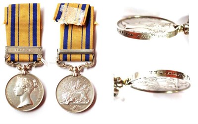 Lot 45 - A South Africa Medal 1879, with clasp 1877-8, awarded to 332 SERGT.T.RICHARDS. 1/24TH FOOT....