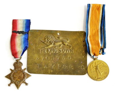 Lot 48 - Two Single First World War Medals, comprising a 1914-15 Star (MID) awarded to 25924 GNR: J....