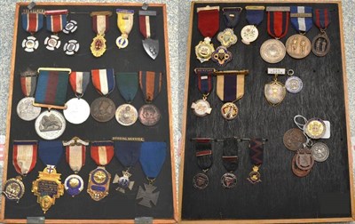 Lot 72 - A Collection of Thirty Eight Various Sporting and Other Medals, including Cornwall County...