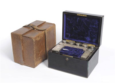 Lot 198 - A Victorian Coromandel Travelling Vanity Case, maker's mark indistinct, London  1870,...