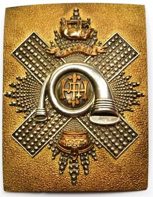 Lot 94 - A Victorian Officer's Brass and White Metal Crossbelt Plate to the Highland Light Infantry, of...