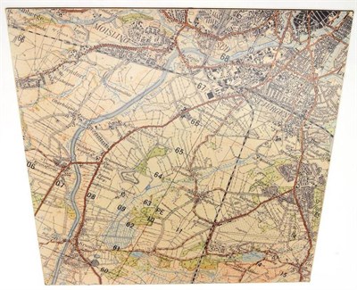 Lot 128 - An Operations Room Map of Northern Germany, circa 1960'/70's, of sixty five panels each of...