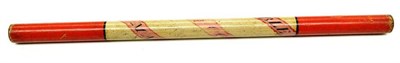 Lot 169 - A Georgian Wood Staff of Office, the cylindrical pole with a central white painted panel with a...