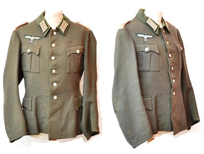 Lot 196 - A German Third Reich Service Tunic to an Oberleutnant, possibly of the 4th Armoured Corps, the...