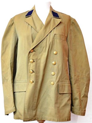 Lot 199 - A German Third Reich Kriegsmarine Double Breasted Jacket to a Leutnant zur See of the Coastal...