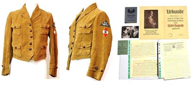 Lot 201 - A Rare German Third Reich Hitler Youth: Bund Deutscher MÃƒÂƒÃ‚Â¤del (BDM) Climbing Jacket, in light