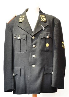 Lot 203 - A German Third Reich Deutsche Reichsbahn Central Traffic Directorate's Black Wool Tunic, with...