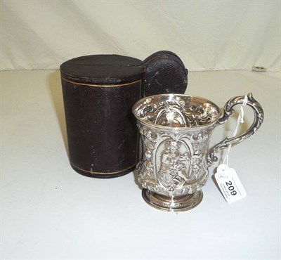 Lot 209 - An Early Victorian Christening Mug, William Bateman & Daniel Ball, London 1841, pedestal...