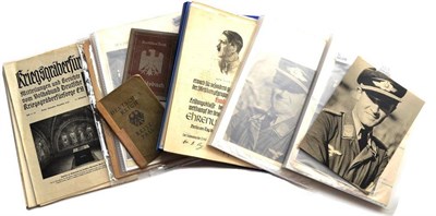 Lot 223 - A Collection of German Third Reich Ephemera to Walter Dilcher, Luftwaffe, including...