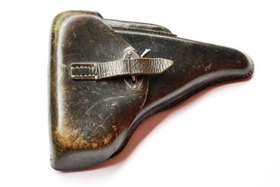 Lot 225 - A German Third Reich Black Leather Holster for a Walther P38 Pistol, the back with Waffenamt...