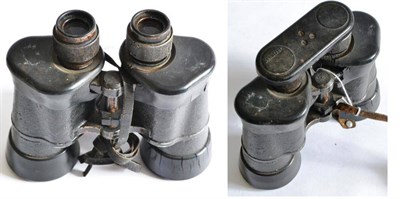 Lot 231 - A Pair of German Third Reich 7 X 50 U-Boat Binoculars by Carl Zeiss, Jena, the left tube...