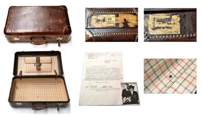 Lot 236 - Eva Braun Interest: A Leather Suitcase, formerly the property of Eva Braun, of crushed brown...