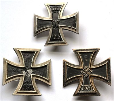 Lot 240 - Three Copy Iron Crosses, First Class, one First World War, two Second World War (3)