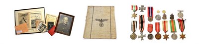 Lot 245 - A German Third Reich Flour Sack, printed with the eagle and swastika; a Small Quantity of Third...