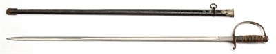 Lot 255 - A German Third Reich SS Officer's Sword, the 85.5cm single edge fullered steel blade stamped 32...