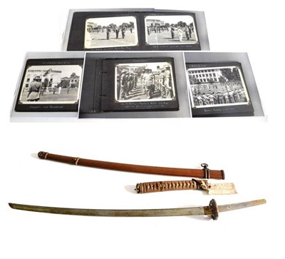 Lot 258 - A Second World War Japanese Shin-gunto Katana, the 65cm steel blade with a narrow fuller...