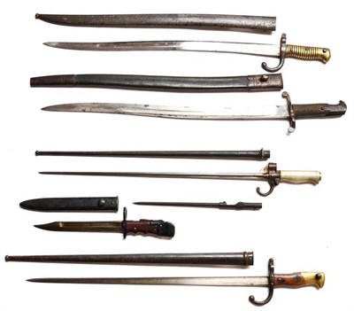 Lot 289 - A British Pattern 1856 ";2-Band"; Enfield Sword Bayonet, the 58cm yataghan steel blade with...