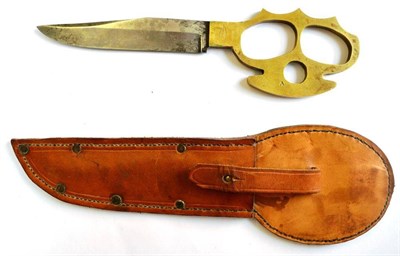 Lot 299 - A First World War Military Issue Knuckleduster Knife by Long, Hawksley & Marples, Sheffield,...