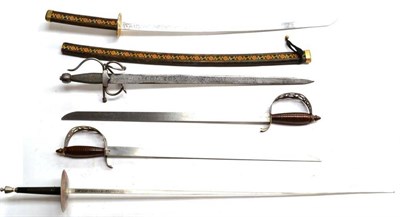 Lot 307 - A Renaissance Style Sword, the blade etched with the figure of El Cid on one side, the opposing...