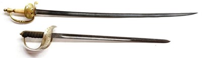 Lot 309 - A William IV Pipe Back Steel Blade, 82.5cm, undecorated, with Honourable Artillery Company...