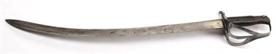 Lot 325 - An Unusual Cutlass Bayonet, the 67cm single edge curved steel blade double stamped with broad...