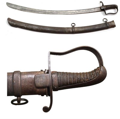 Lot 326 - A 1796 Pattern Light Cavalry Trooper's Sword, with 80cm broad fullered steel blade, the steel...