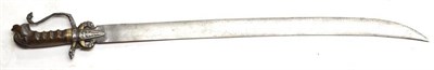 Lot 368 - An 18th Century Singhalese Kastane (Short Sword), Sri Lanka, the 59.5cm single edge steel blade...