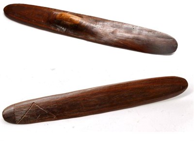 Lot 376 - A 19th Century Australian Aborigine Wood Parrying Shield, of elongated oblong form, with...