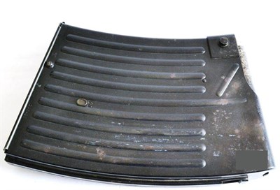 Lot 413 - A Magazine for a Single/Quadruple 20mm Flak Gun, set with six inert rounds, with Waffenamt markings