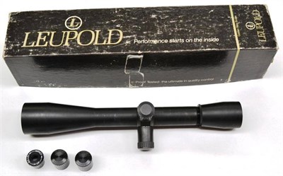 Lot 418 - A Leupold 'Ultra' x10 Experimental Telescopic Sight, with bullet weight range compensation...