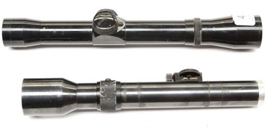 Lot 419 - An Ajack 2.5 x 70 Running Game Scope, with elevation adjustment and three point reticle,...