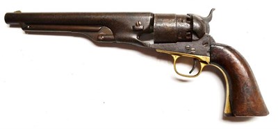 Lot 455 - A Colt Army .44 Calibre Percussion Six Shot Revolver, the 20.5cm steel barrel with single line...