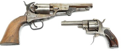 Lot 459 - A Belgian Pinfire Five Shot Revolver, with 7.5cm steel barrel, the cylinder with Liege proof marks