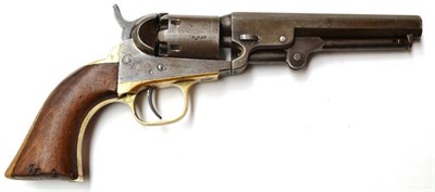 Lot 482 - A Colt's 1849 Percussion Six Shot Pocket Revolver, the 12.5cm octagonal steel barrel with...