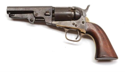 Lot 486 - A Manhattan Fire Arms Co. Single Action Five Shot Percussion Cap Revolver, the 10cm octagonal steel